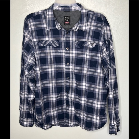 Wrangler Other - Wrangler All Terrain Button Up Long Sleeve Shirt Outdoor Hiking Workwear 2XL